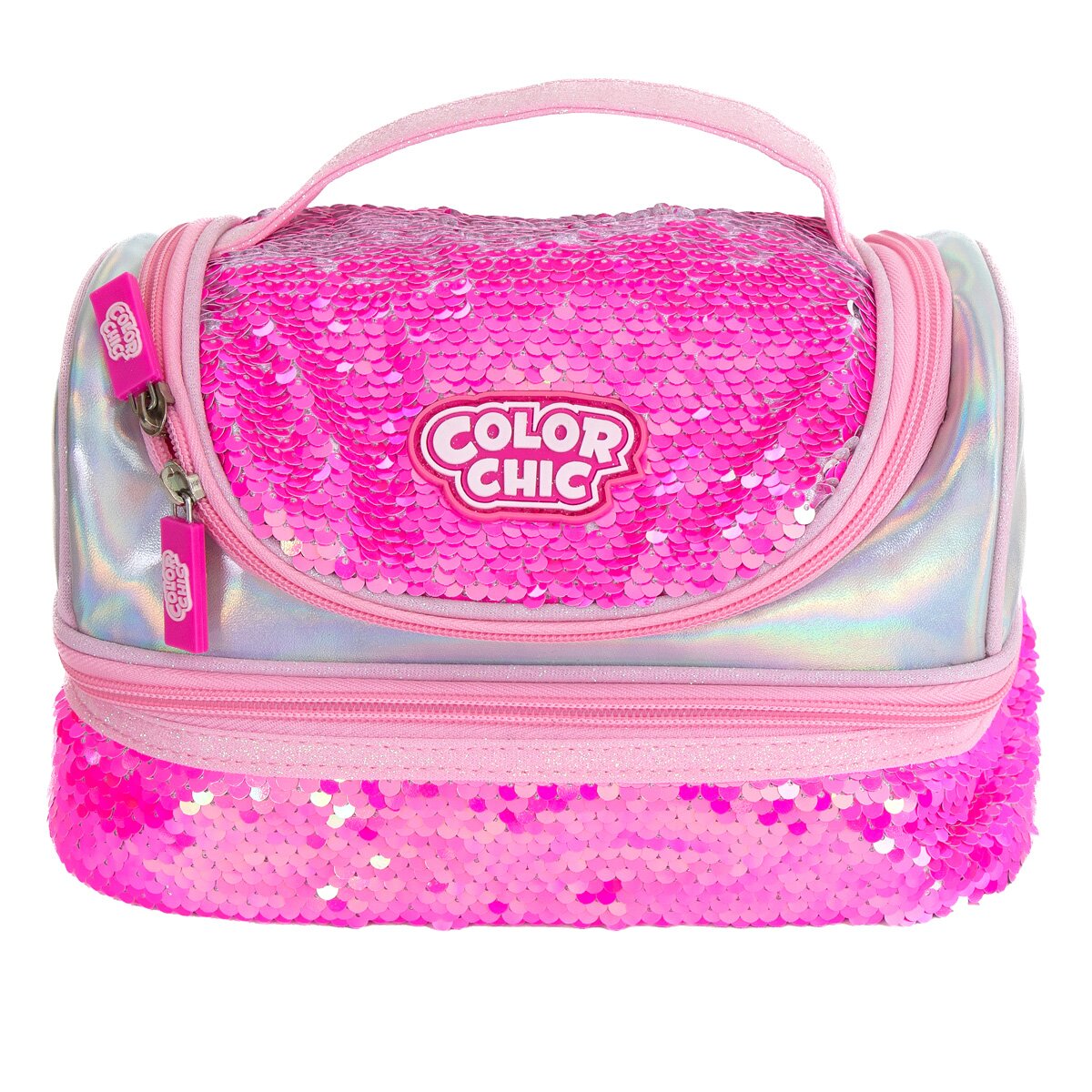 Color Chic Geanta roz cu paiete pentru pachetel