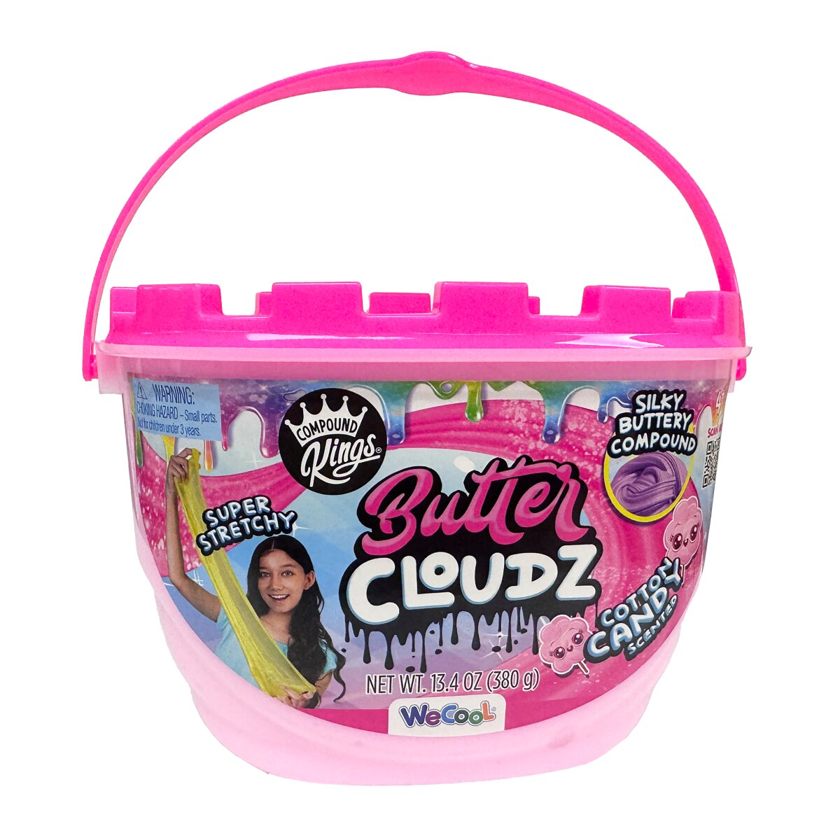 Compound Kings Slime Butter Cloudz Swirls Large Pink Cotton Candy