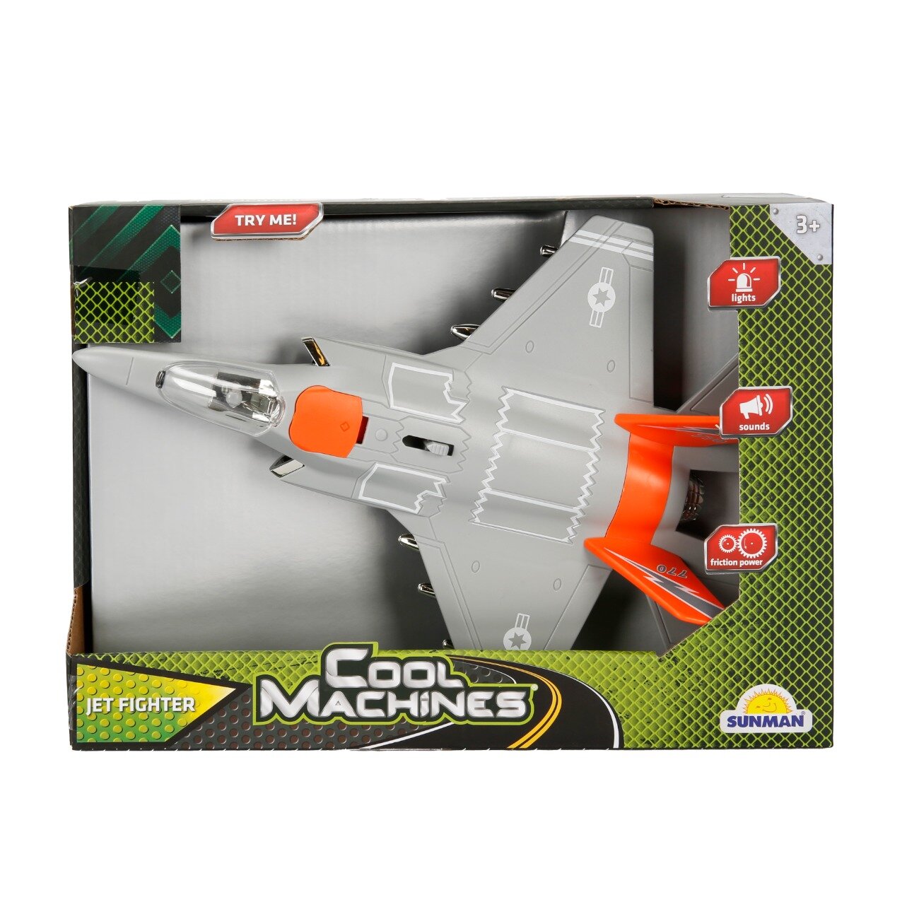 Cool Machines Avion Jet Fighter cu lumini si sunete 1:16 Portocaliu