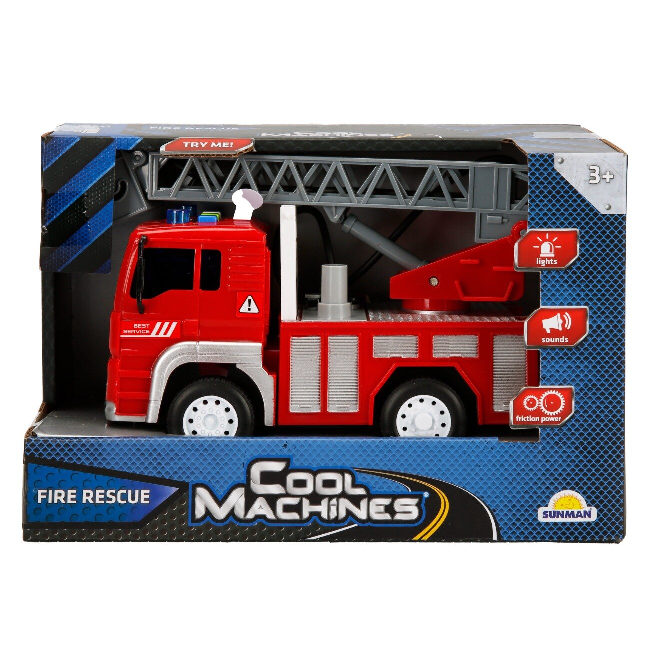 Cool Machines Camion de pompieri cu scara 20 cm