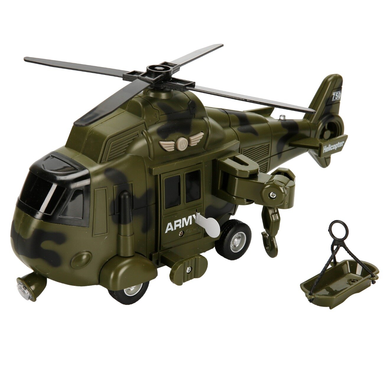 Cool Machines Elicopter de armata cu lumini si sunete 1:16 Verde