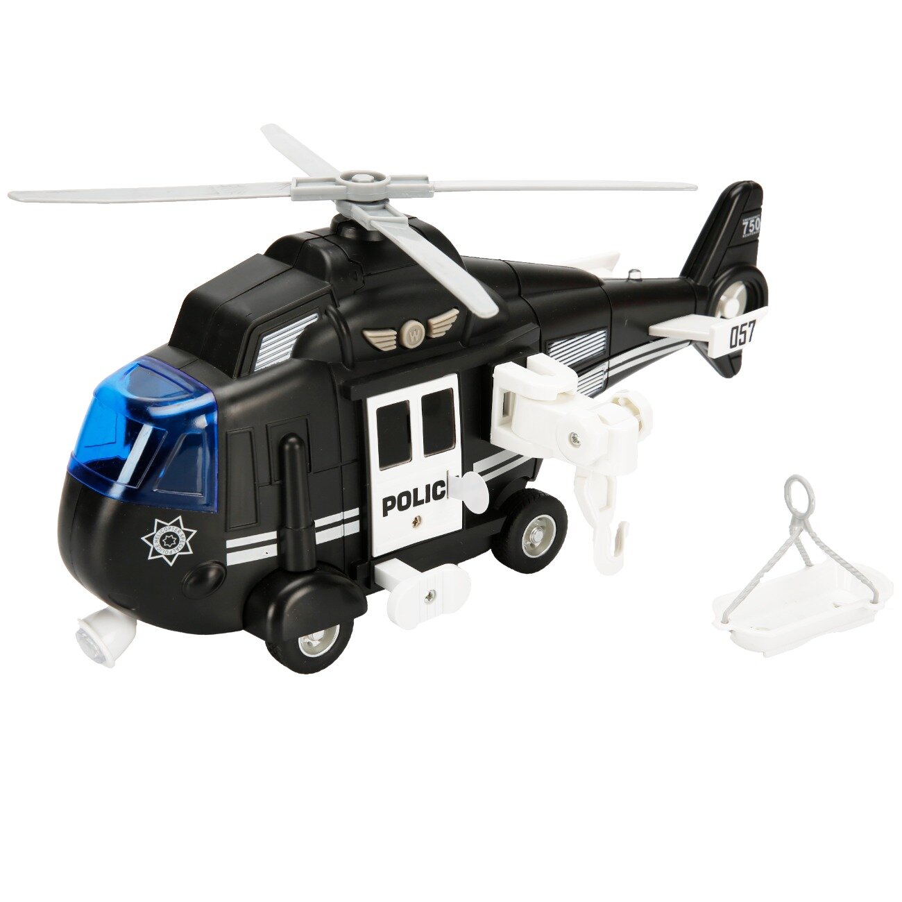 Cool Machines Elicopter de politie cu lumini si sunete 1:16 Negru