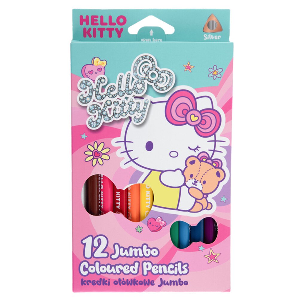 Coolpack Creioane triunghiulare Jumbo Hello Kitty 12 culori