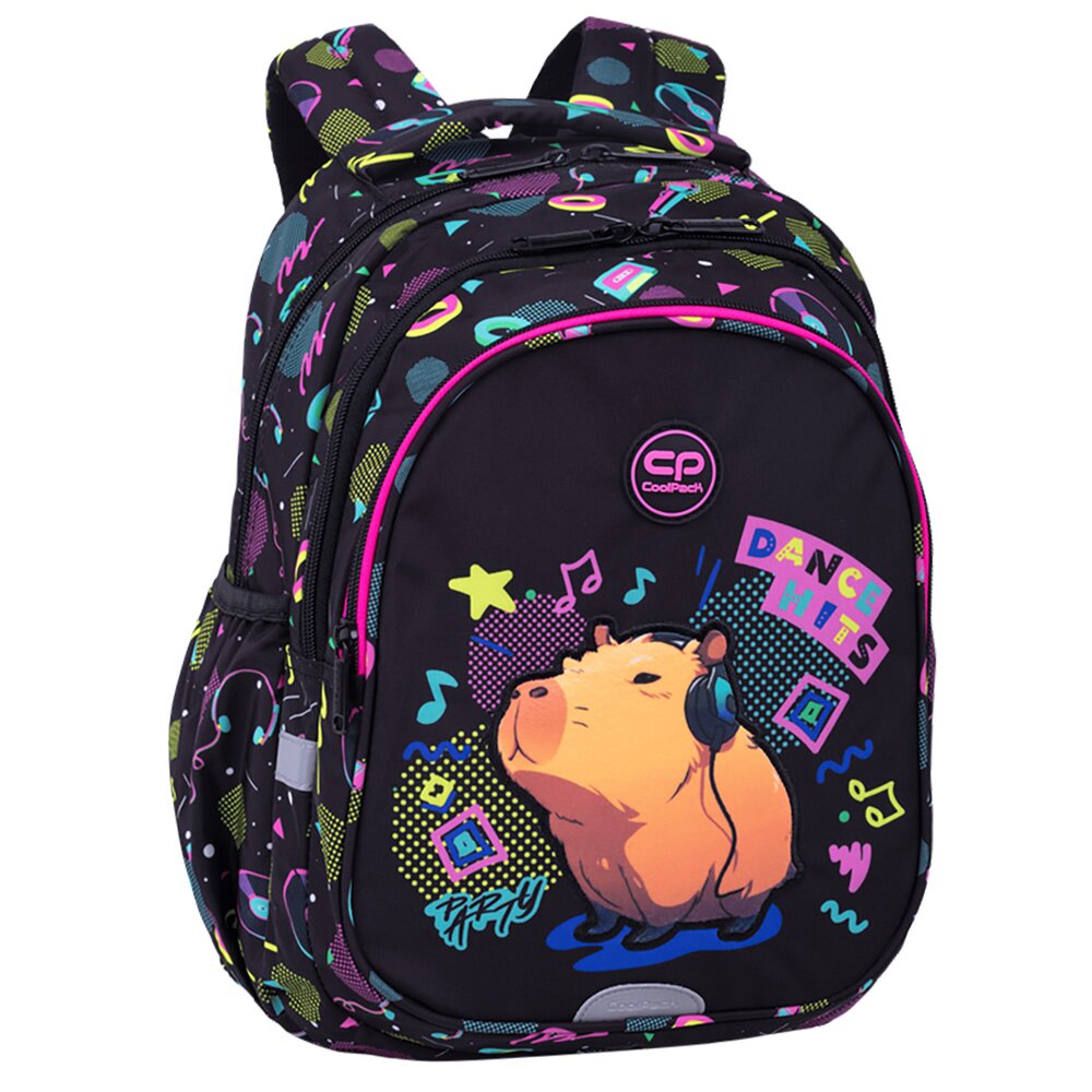 Coolpack Ghiozdan cu 3 compartimente Capybara Negru