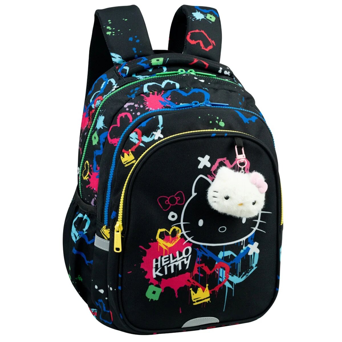 Coolpack Ghiozdan cu 3 compartimente Hello Kitty Negru
