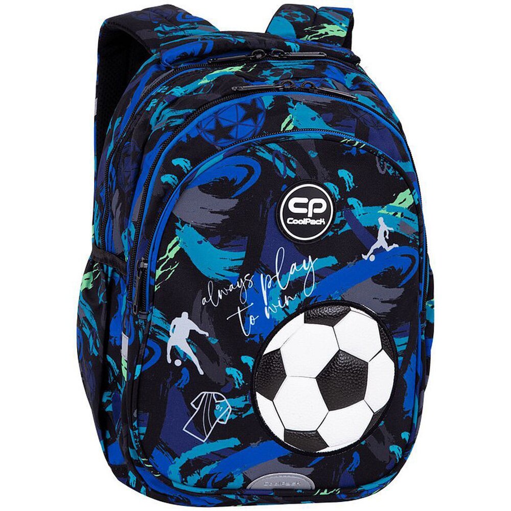 Coolpack Ghiozdan cu 3 compartimente Jerry Football Bleumarin