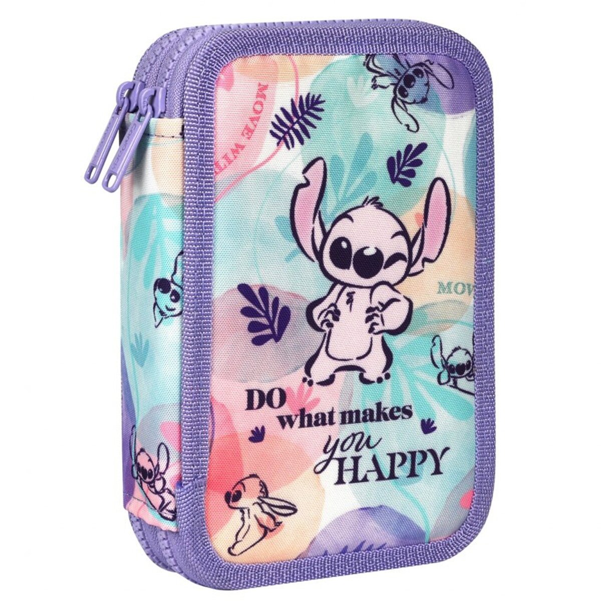 Coolpack Penar cu 2 compartimente echipat Disney Stitch Pastel