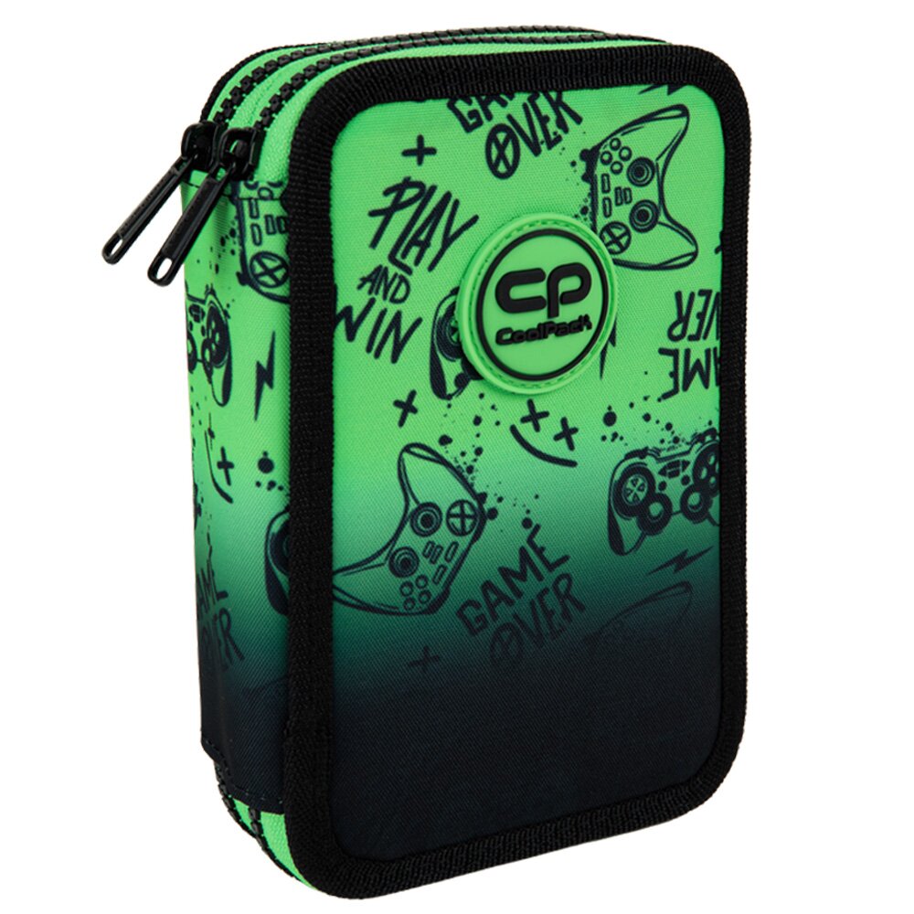 Coolpack Penar echipat cu 2 compartimente Jumper 2 Game Over Verde