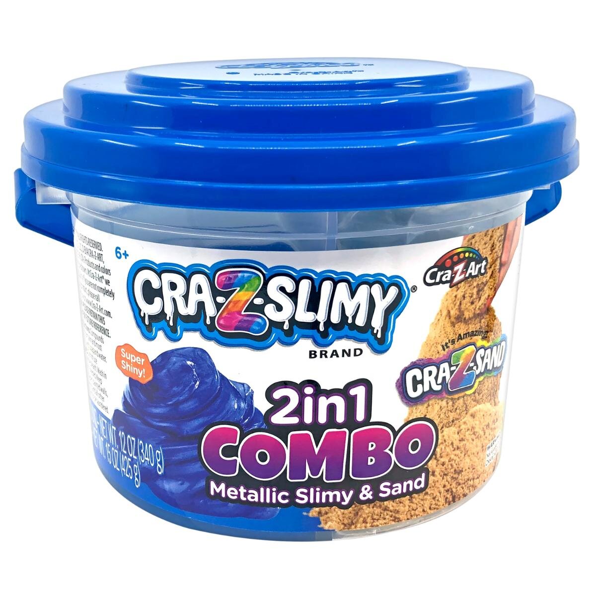 Cra-Z-Art Galetusa cu slime si nisip 2in1 Combo Metallic Slimy&Sand