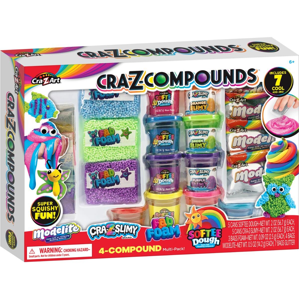 Cra-Z-Art Set de creat slime cu sclipici Cra-Z Compounds 7 Ads-in Cool
