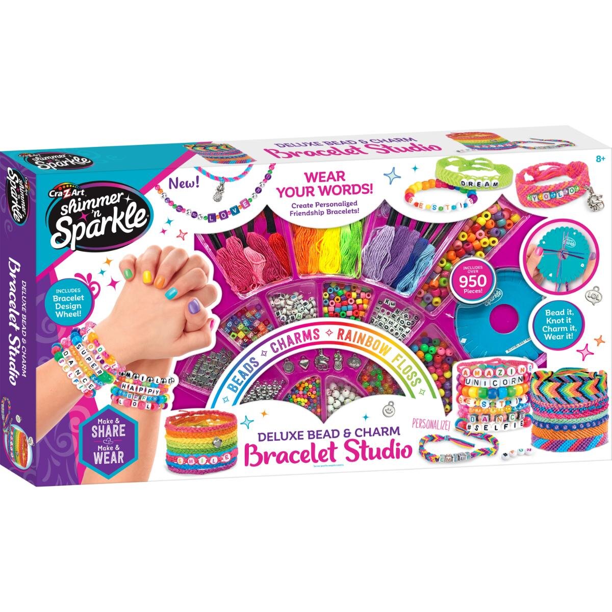 Cra-Z-Art Set de creatie bratari Deluxe Bead Charm Bracelet Studio 950 pese