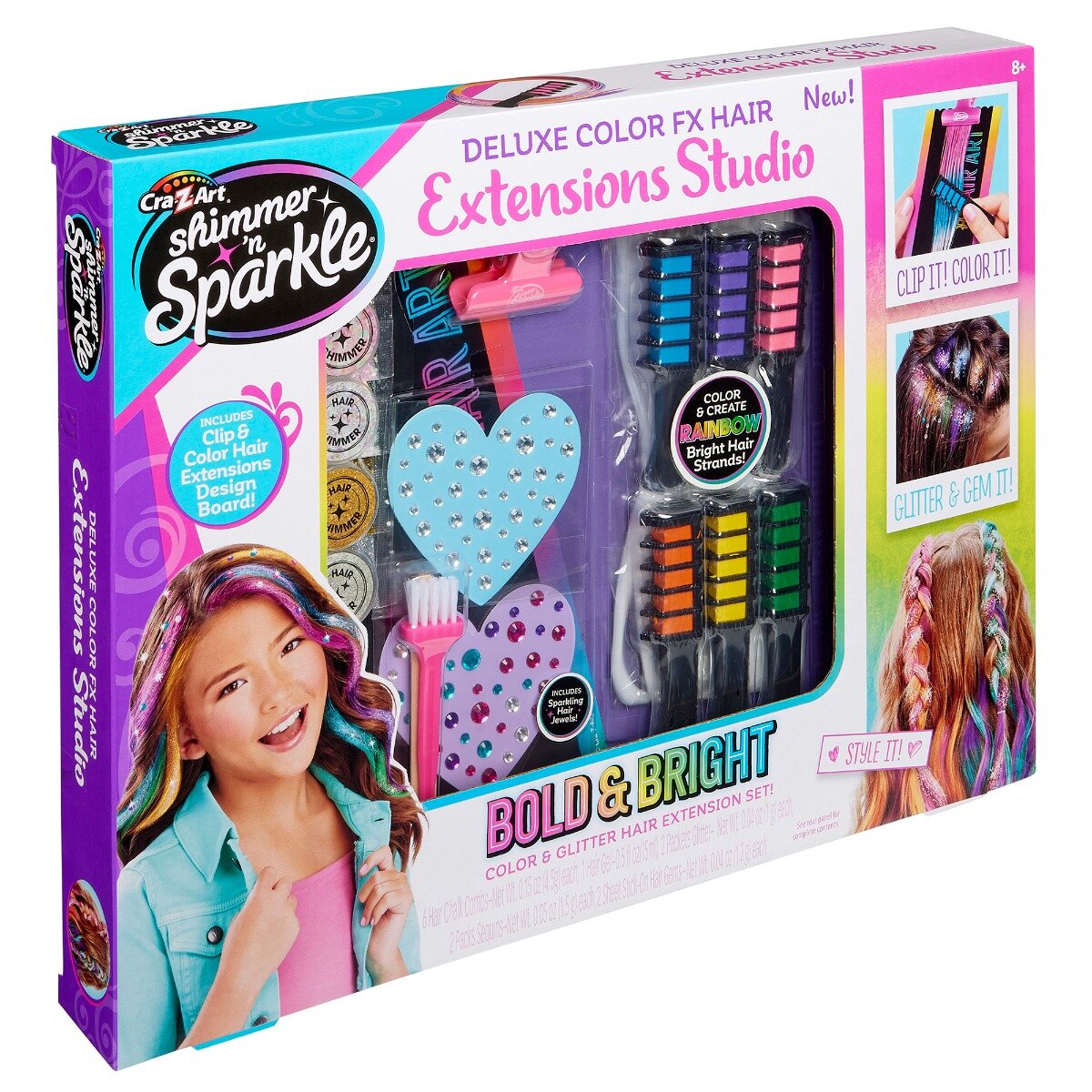 Cra-Z-Art Set extensii de par Color FX Hair Extensions Studio