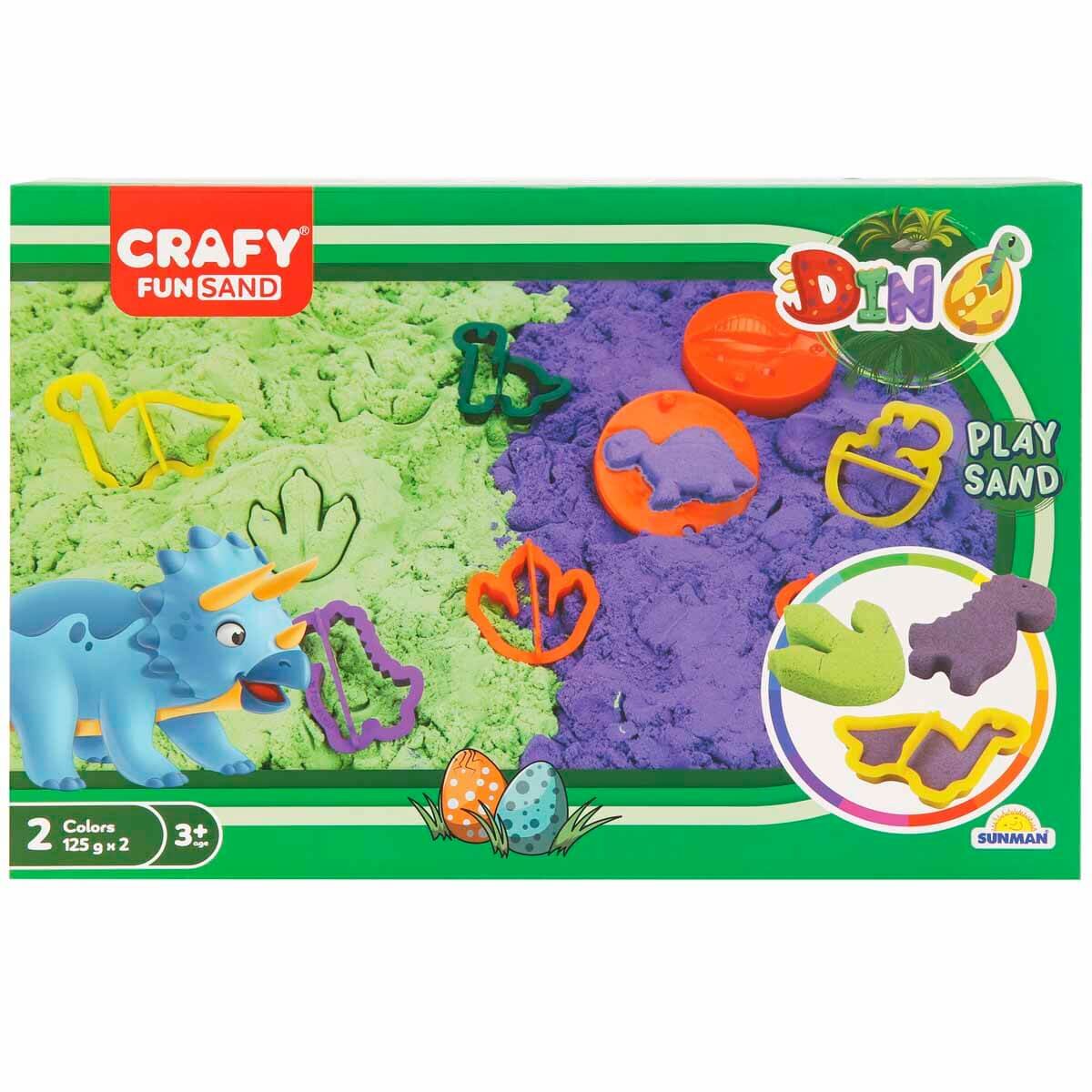 Crafy Nisip de modelat Lumea dinozaurilor 250 g