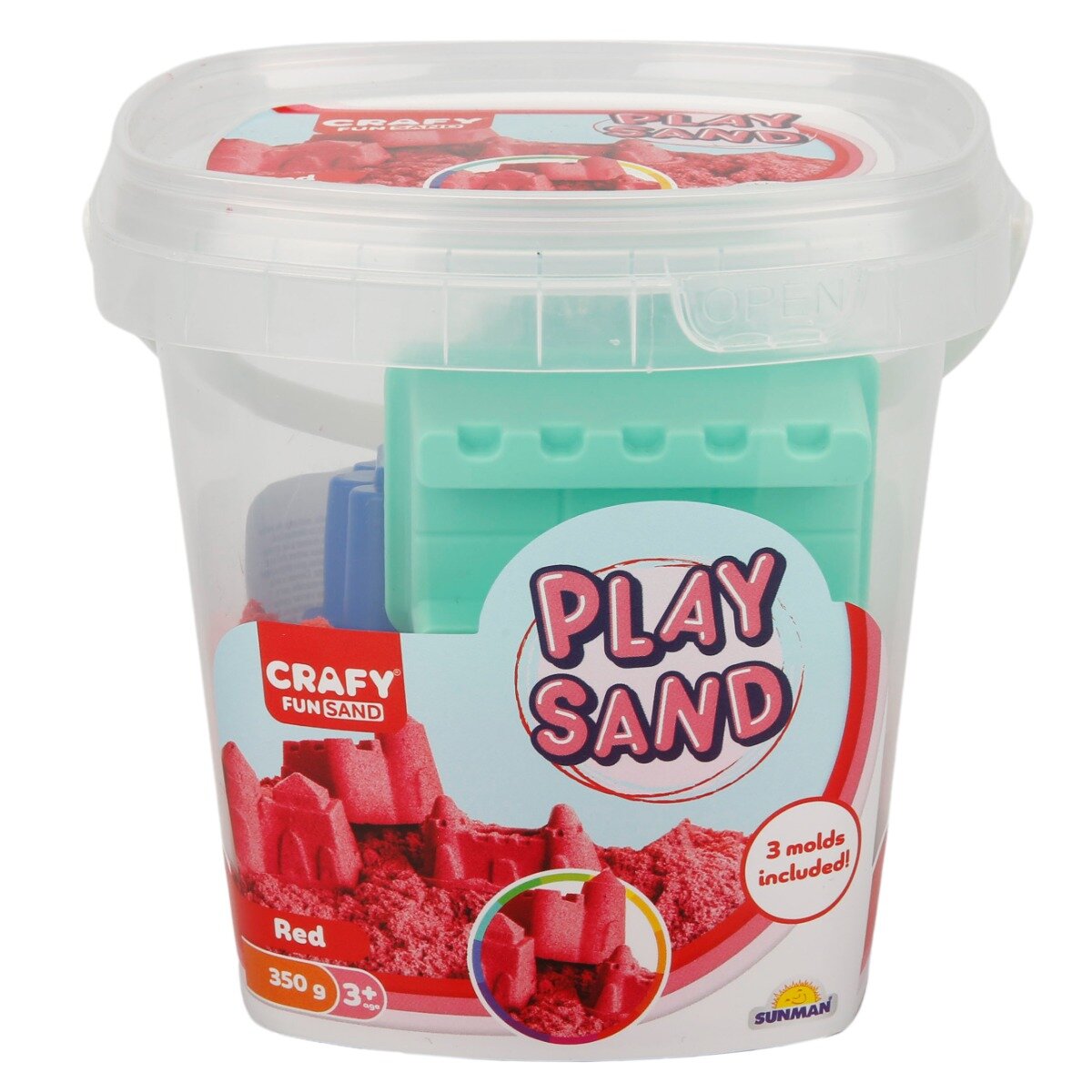 Crafy Nisip de modelat Rosu 350 g