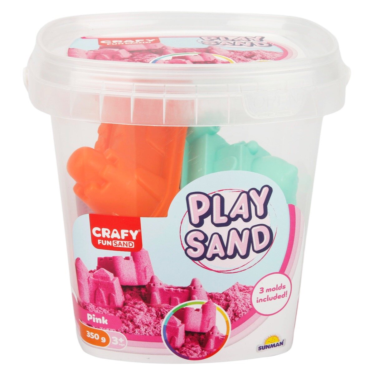 Crafy Nisip de modelat Roz 350 g