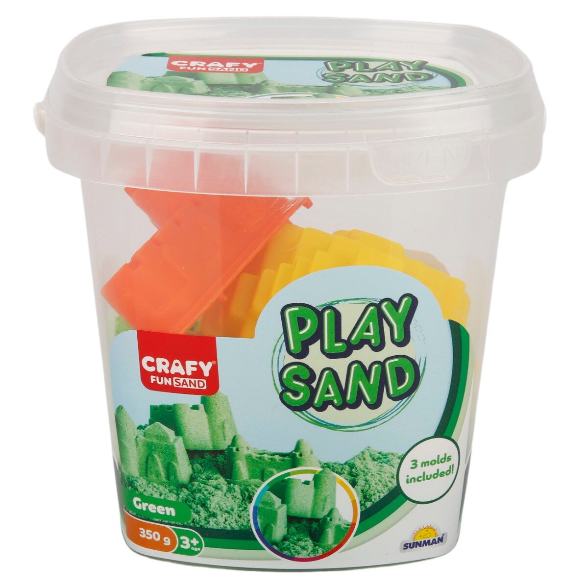 Crafy Nisip de modelat Verde 350 g