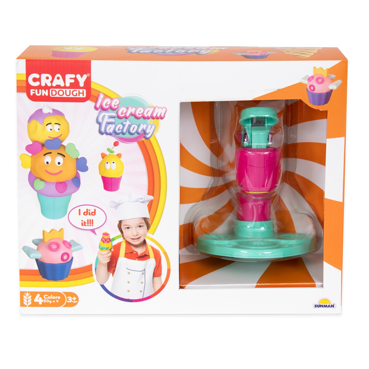 Crafy Set creativ de modelare Fabrica de inghetata 29 piese