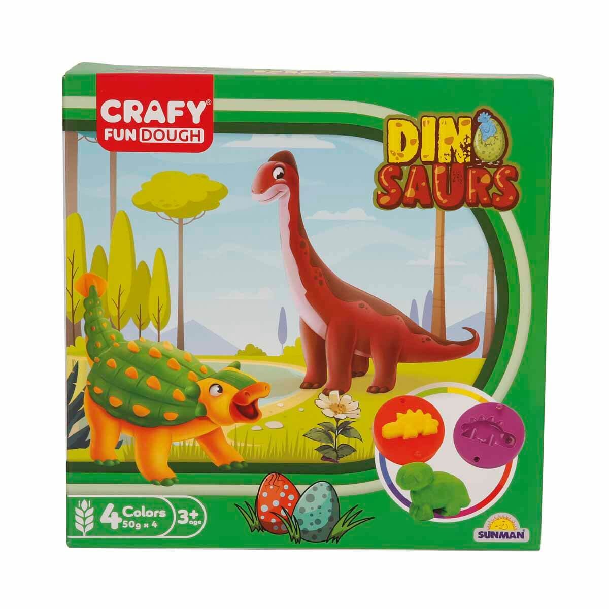 Crafy Set de modelare cu dinozauri 14 piese