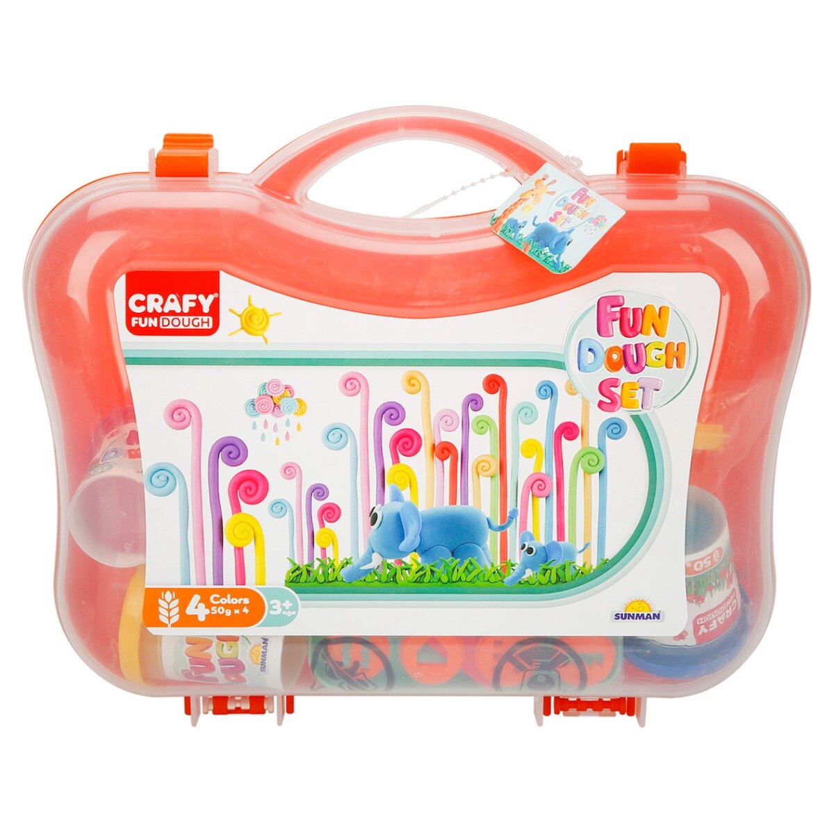 Crafy Set de modelare din plastilina cu geanta Portocaliu