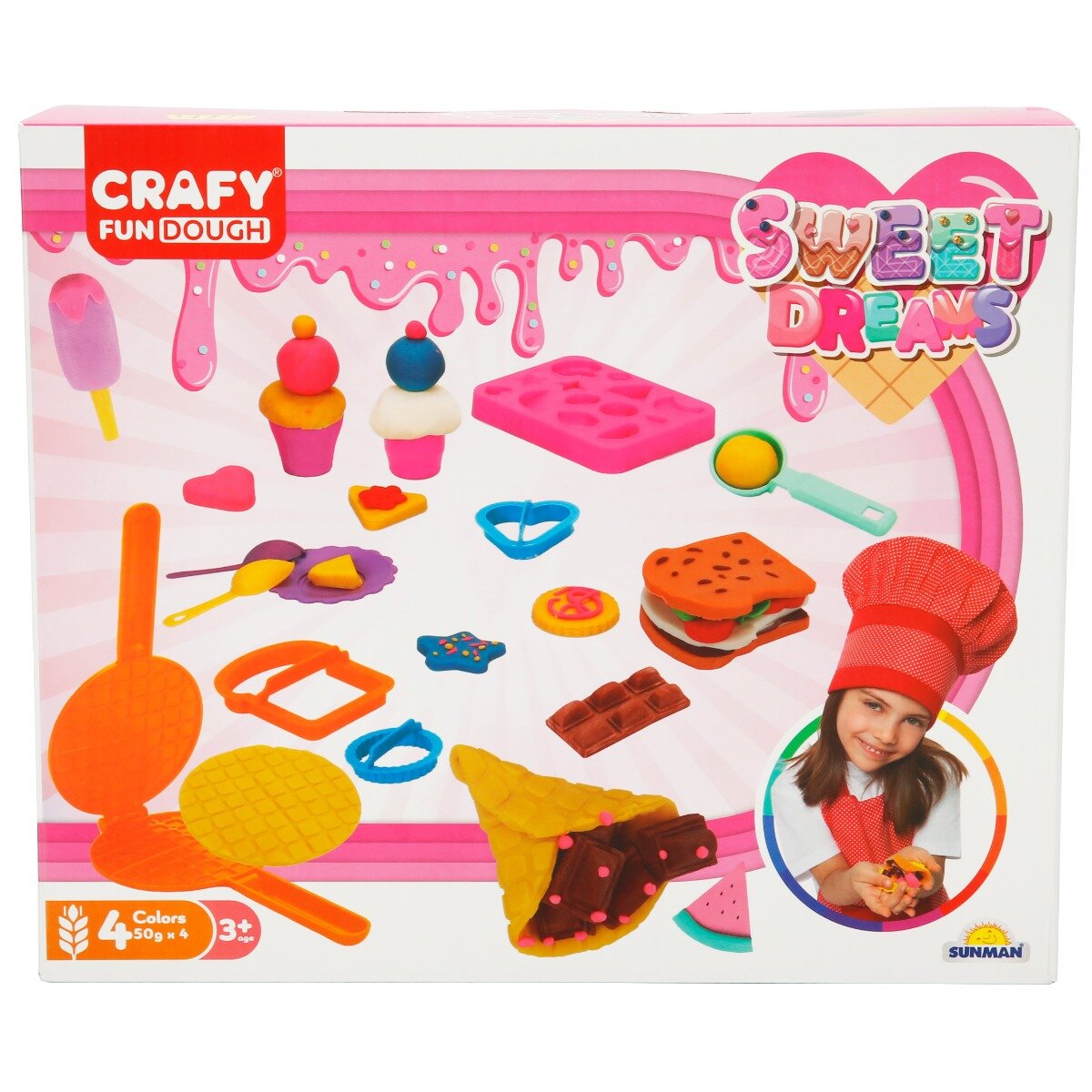 Crafy Set de modelare din plastilina Deserturi delicoase