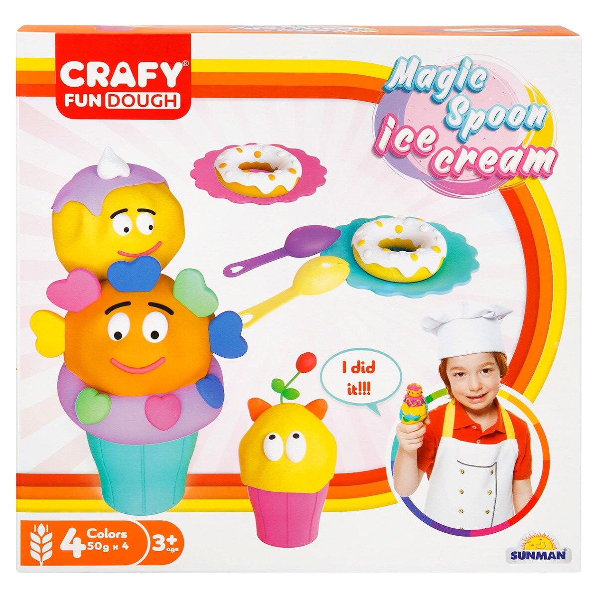 Crafy Set de modelare din plastilina Magic Spoon Ice Cream 22 piese