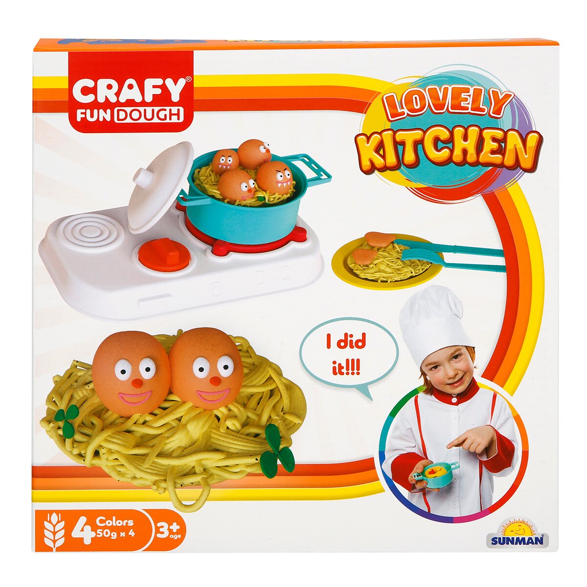 Crafy Set de modelare din plastilina pentru bucatarie 10 piese 200 g