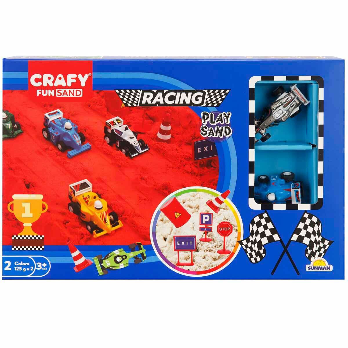 Crafy Set de modelare Racing Play 13 piese 250 g