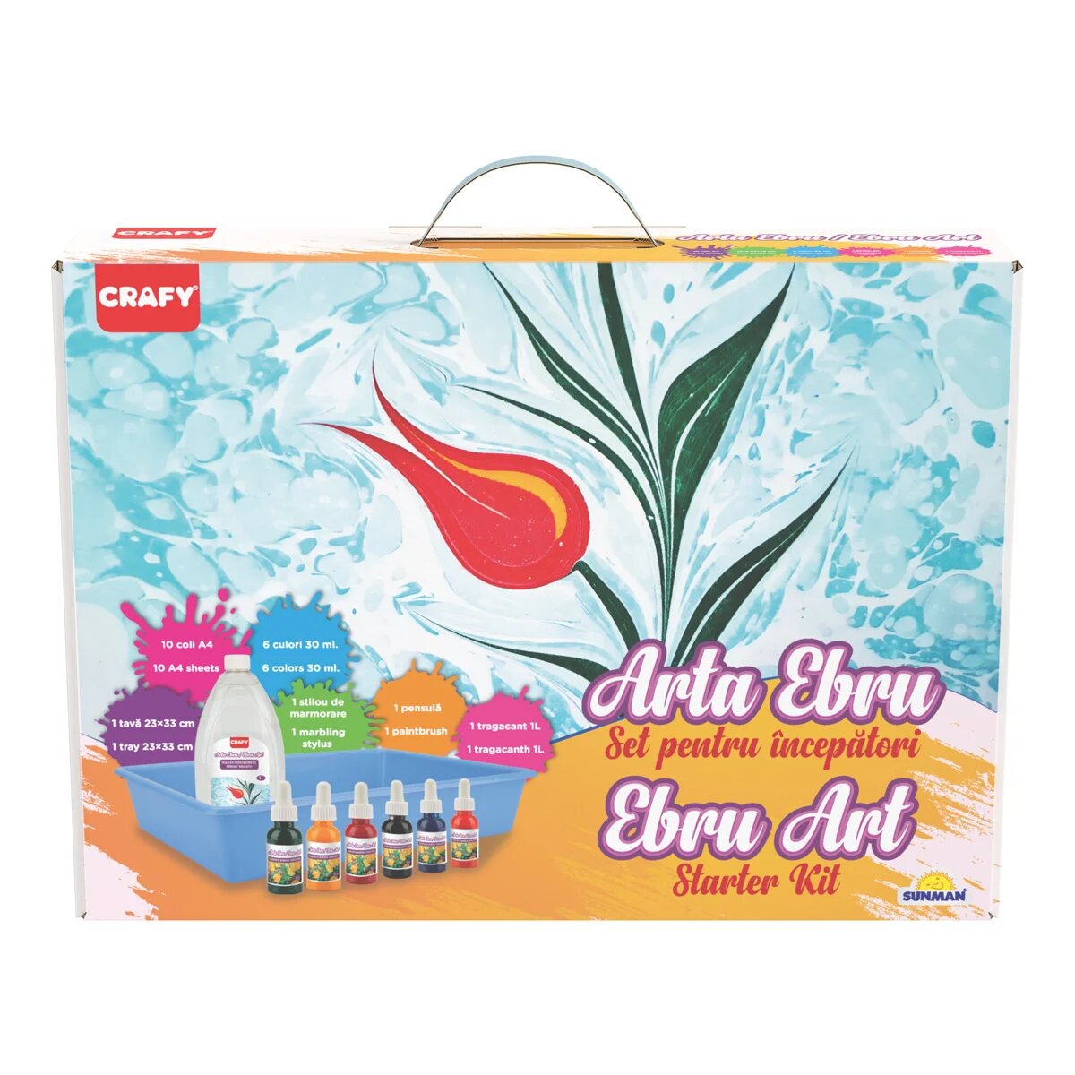 Crafy Set de pictura tehnica Ebru Marbling Art