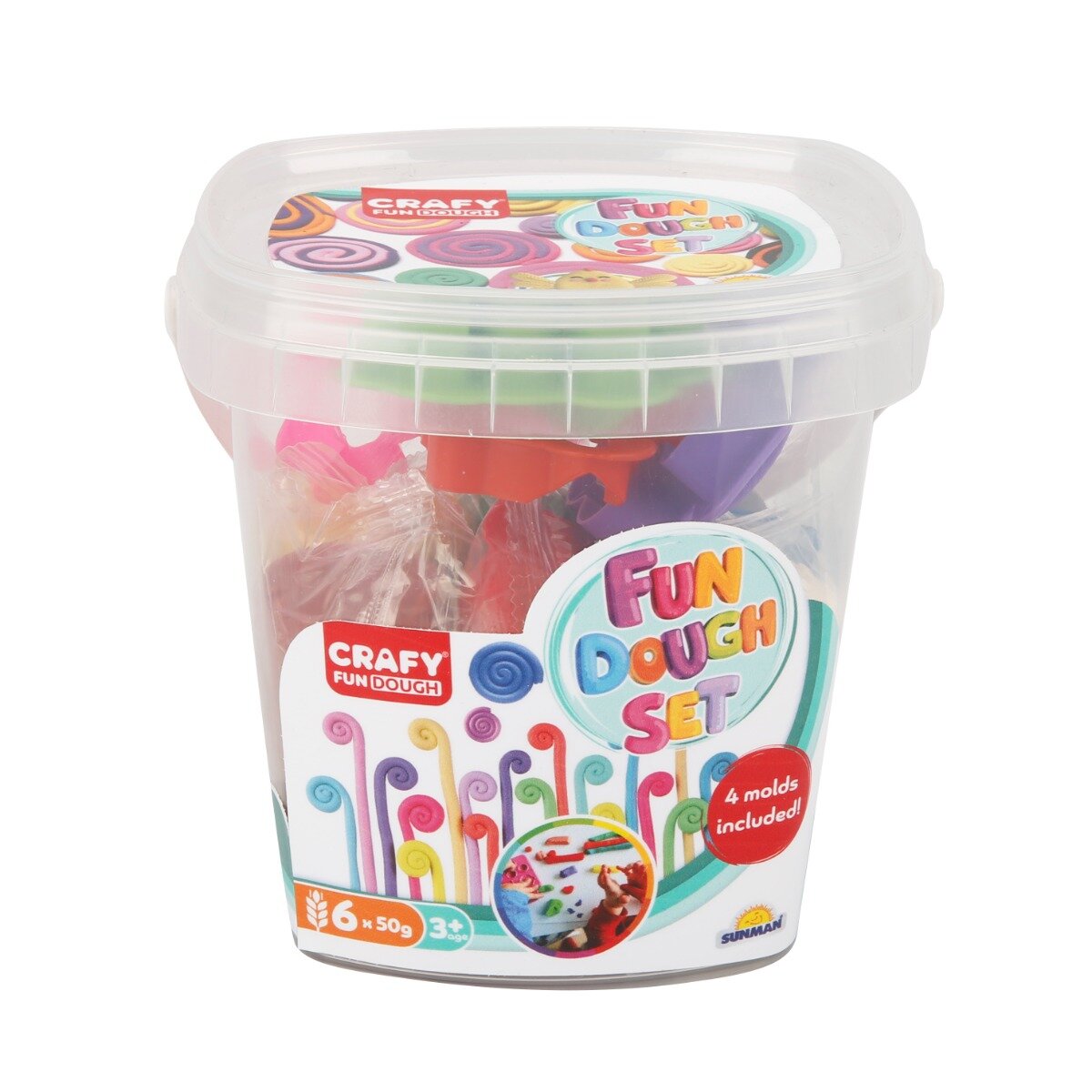Crafy Set galetusa cu plastilina 300 g