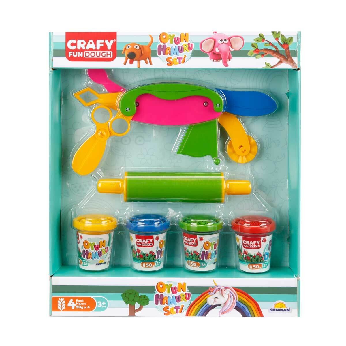 Crafy Set plastilina cu 6 piese de modelat 200 g Verde