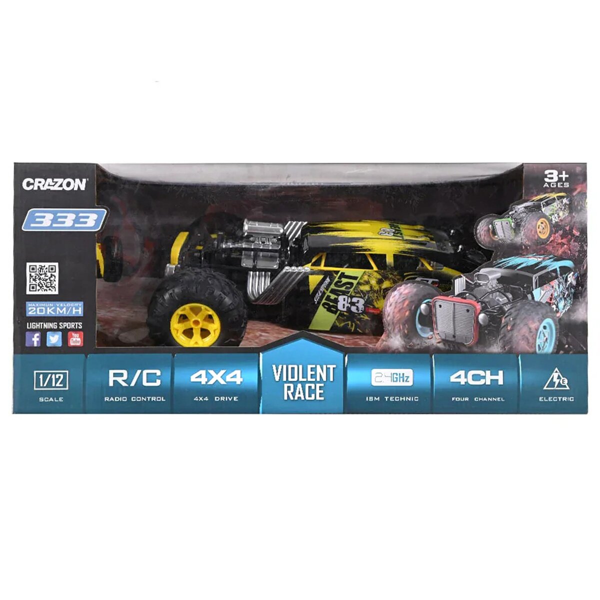 Crazon Masina de teren cu telecomanda Violent Race 1:12