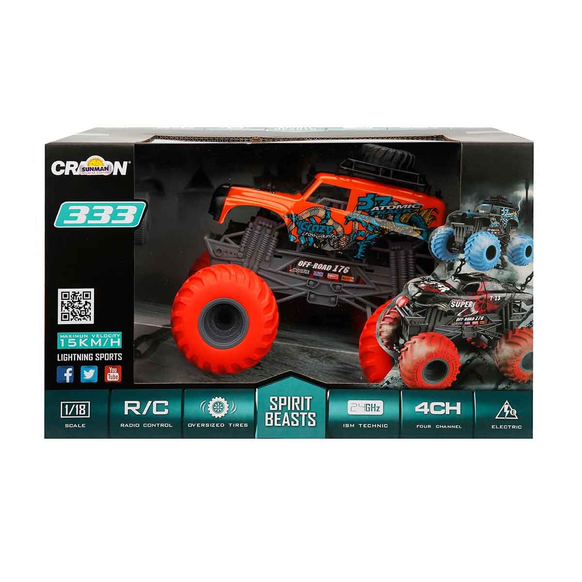 Crazon Masinuta cu telecomanda Spirit Beasts Beetle Portocaliu 1:18