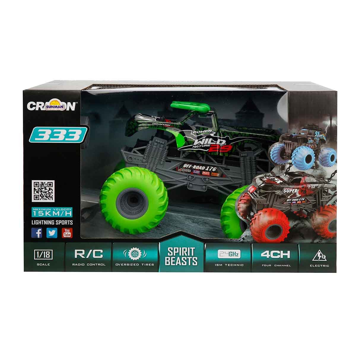 Crazon Masinuta cu telecomanda Spirit Beasts Beetle Verde 1:18