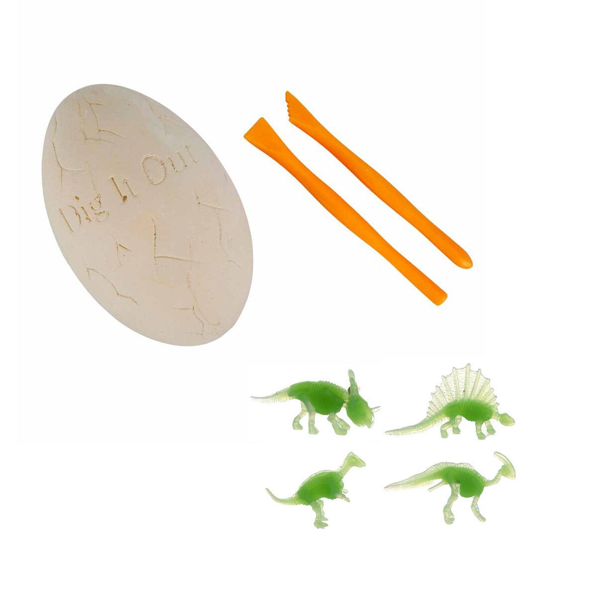 Crazoo Kit excavare ou de dinozaur Glow in the dark