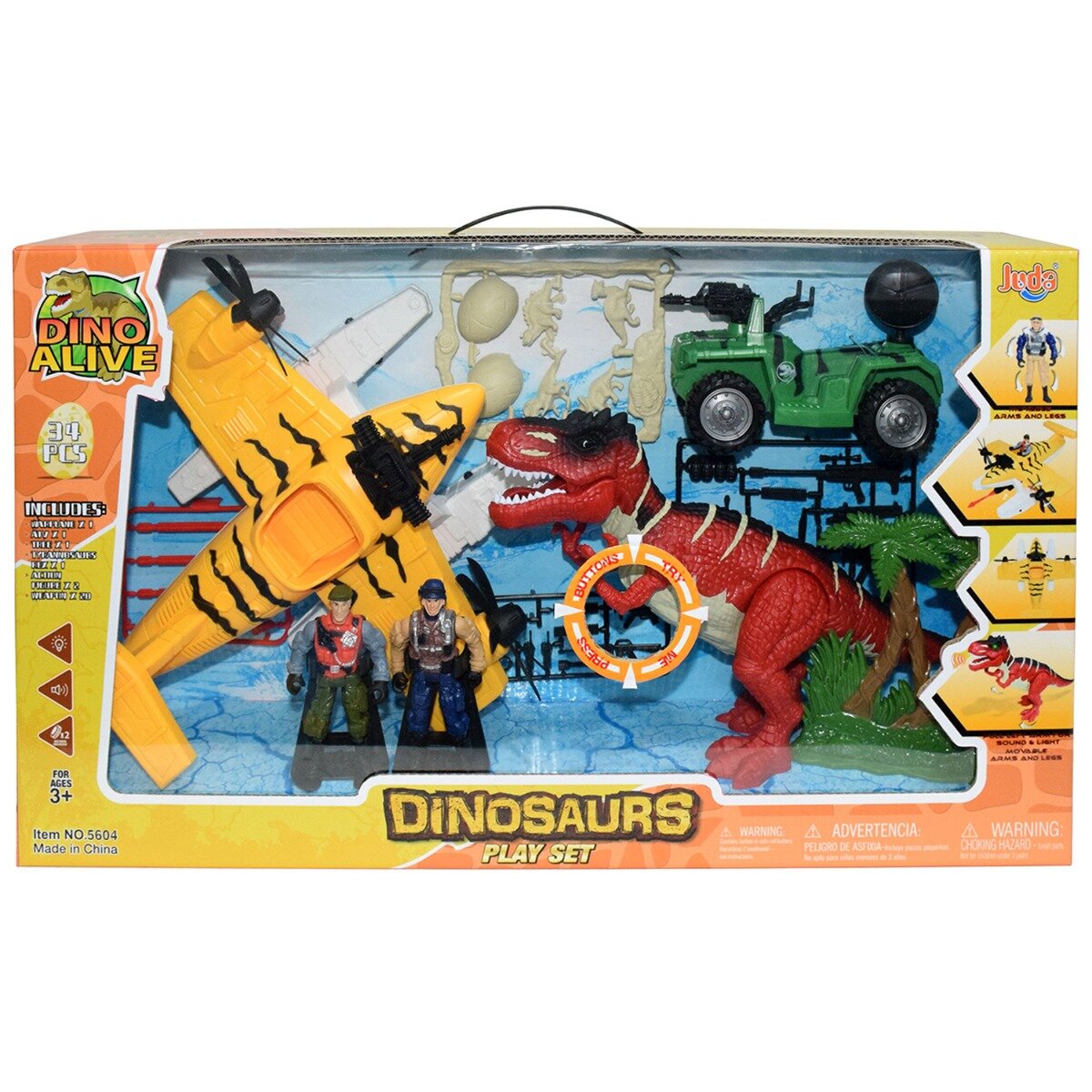 Crazoo Set cu 2 vehicule si figurine Vanatorii de dinozauri
