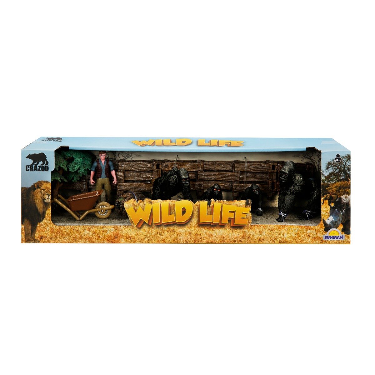 Crazoo Set de joaca cu animale din jungla Gorila