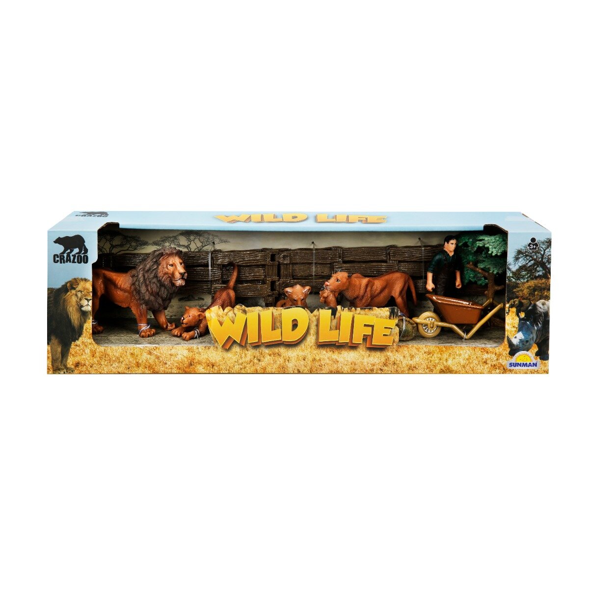 Crazoo Set de joaca cu animale din jungla Leu