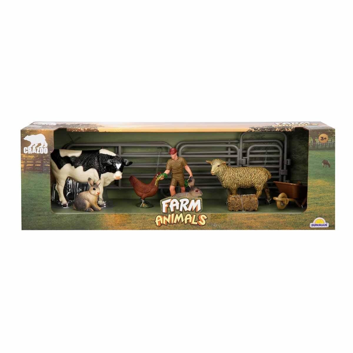 Crazoo Set figurine Animale de la ferma Taur