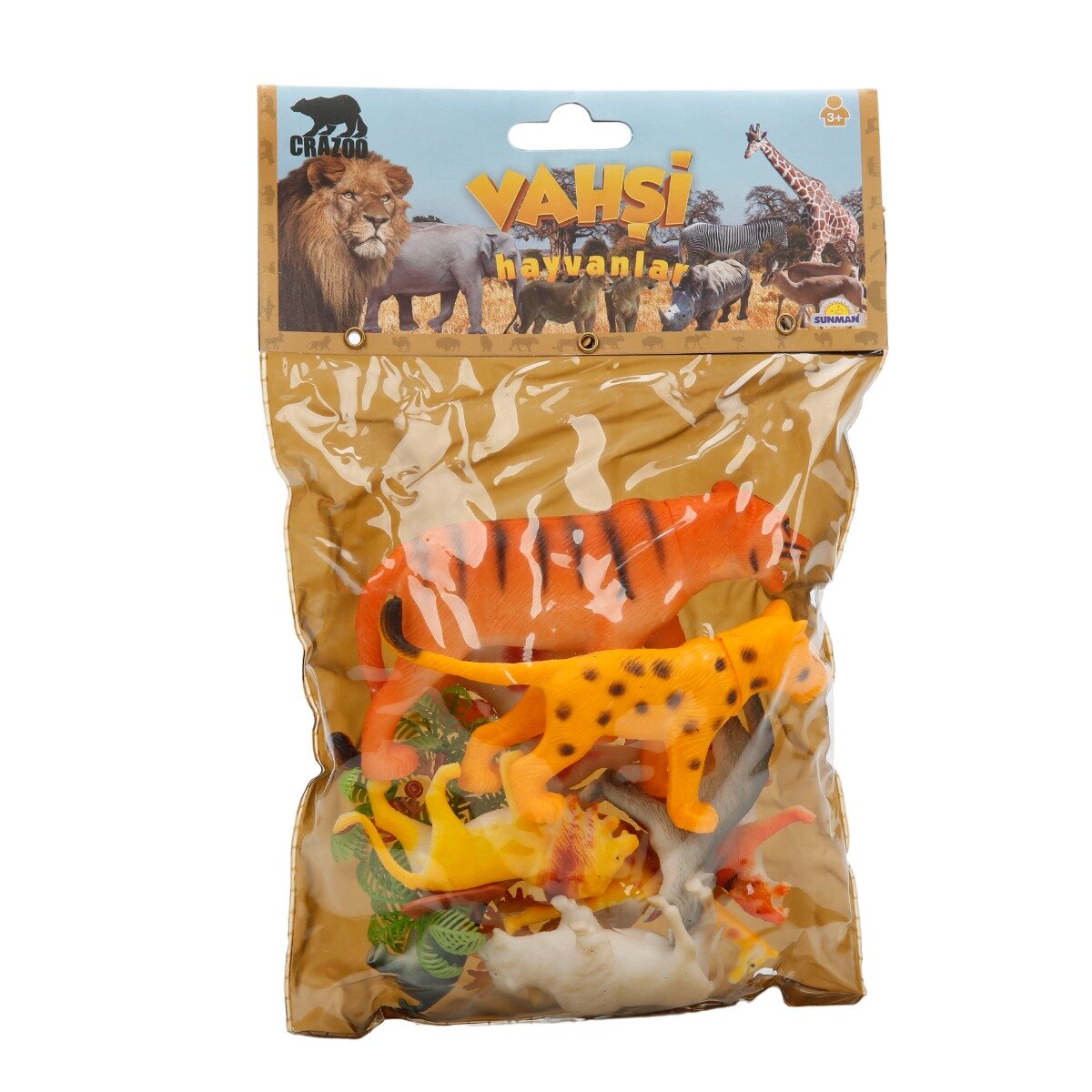 Crazoo Set figurine animale salbatice in punga medie