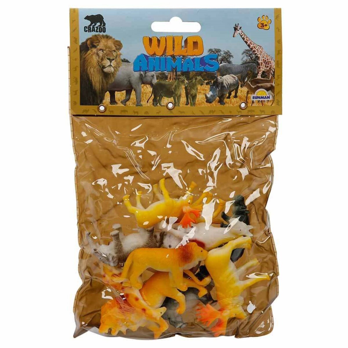 Crazoo Set figurine animale salbatice in punga mica