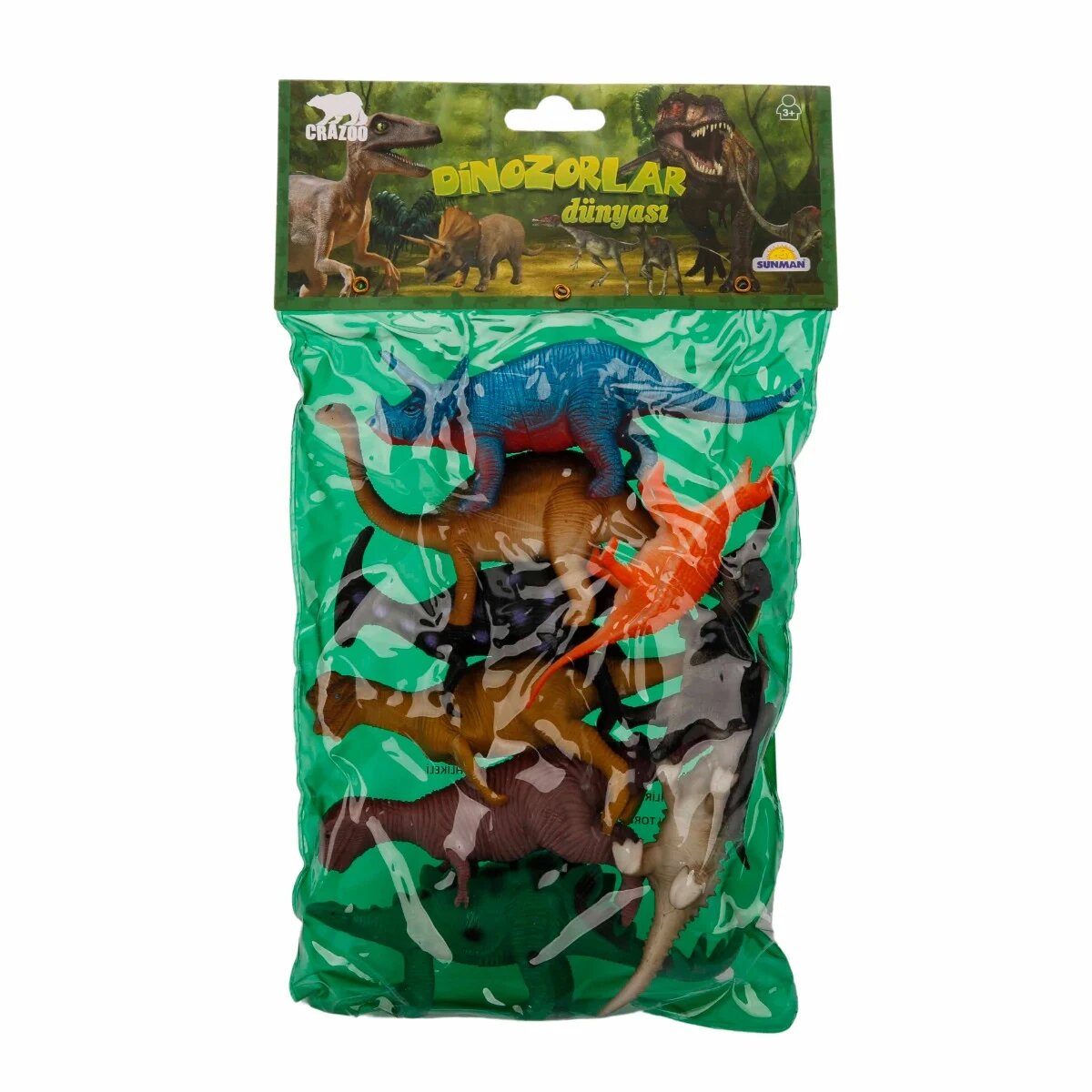 Crazoo Set figurine dinozauri in punga mare 9 buc
