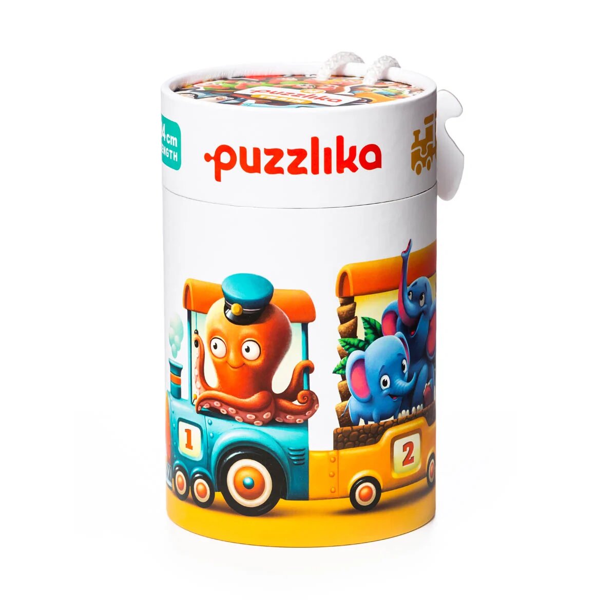 Cubika Puzzle din lemn Trenuletul vesel 20 piese