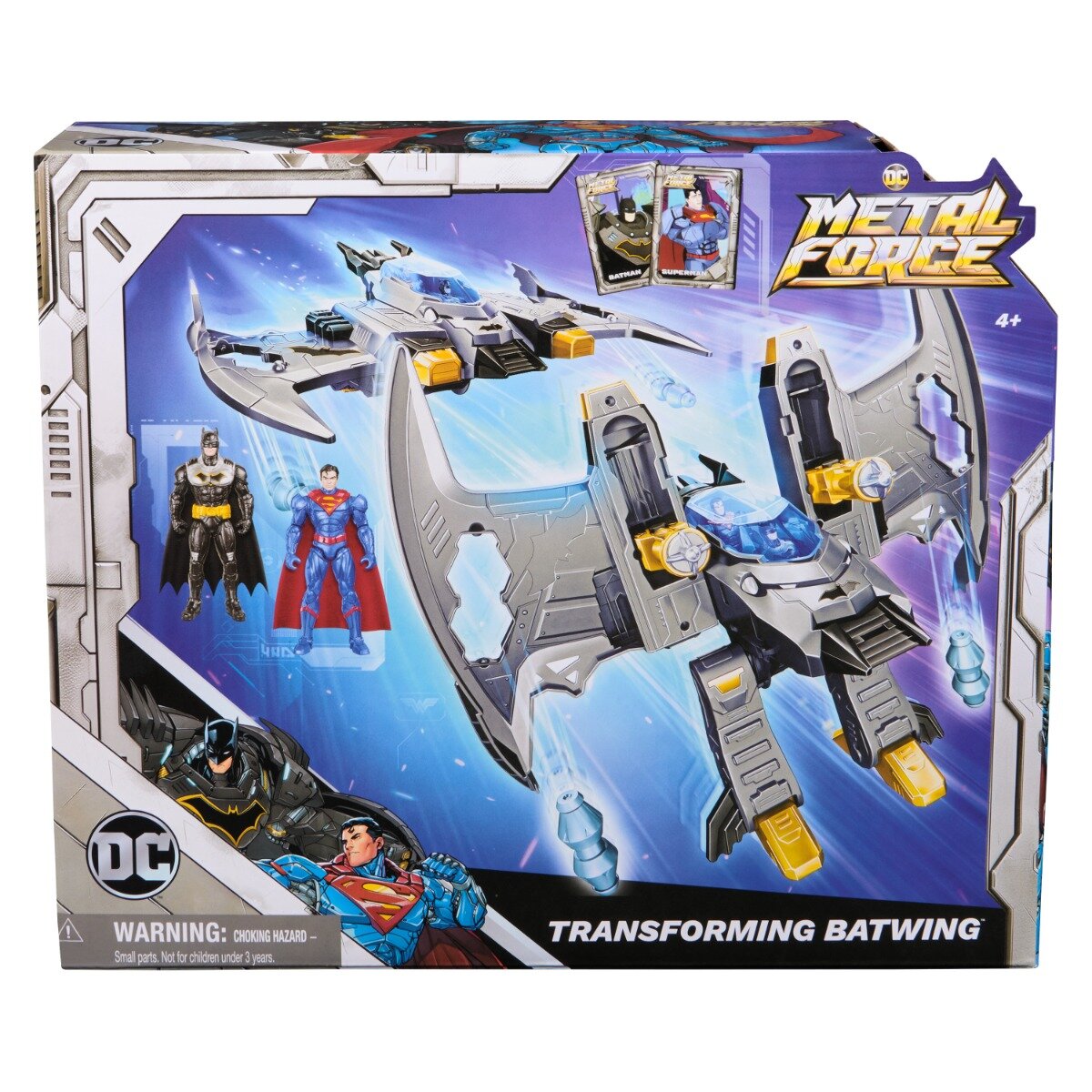 DC Comics Set de joaca 2 in 1 Batman si Superman Metal Force Batwing 6070889