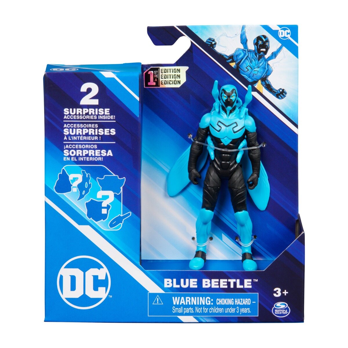 DC Universe Figurina cu 2 accesorii surpriza Blue Beetle 10 cm 20144128