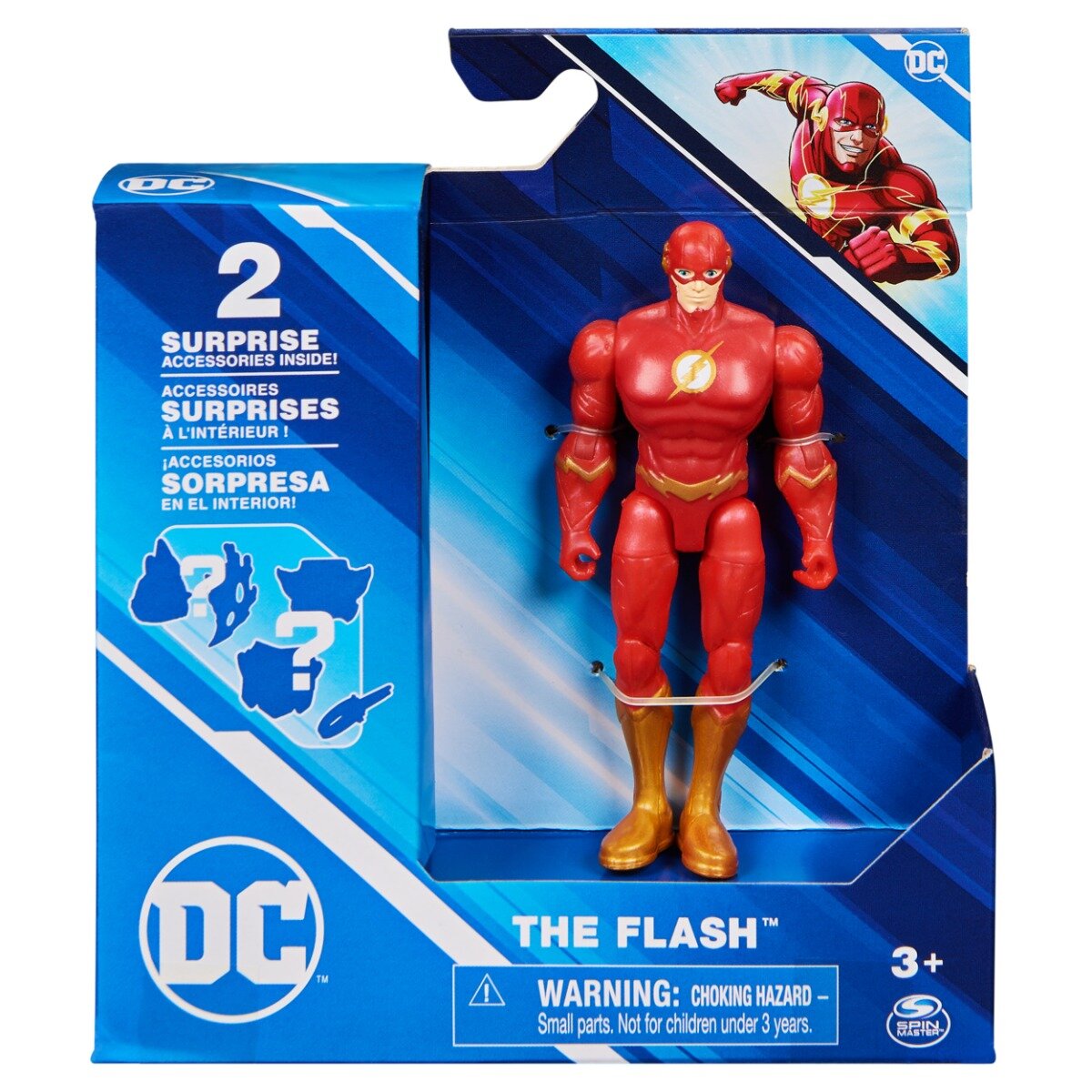 DC Universe Figurina cu 2 accesorii surpriza The Flash 10 cm 20144129