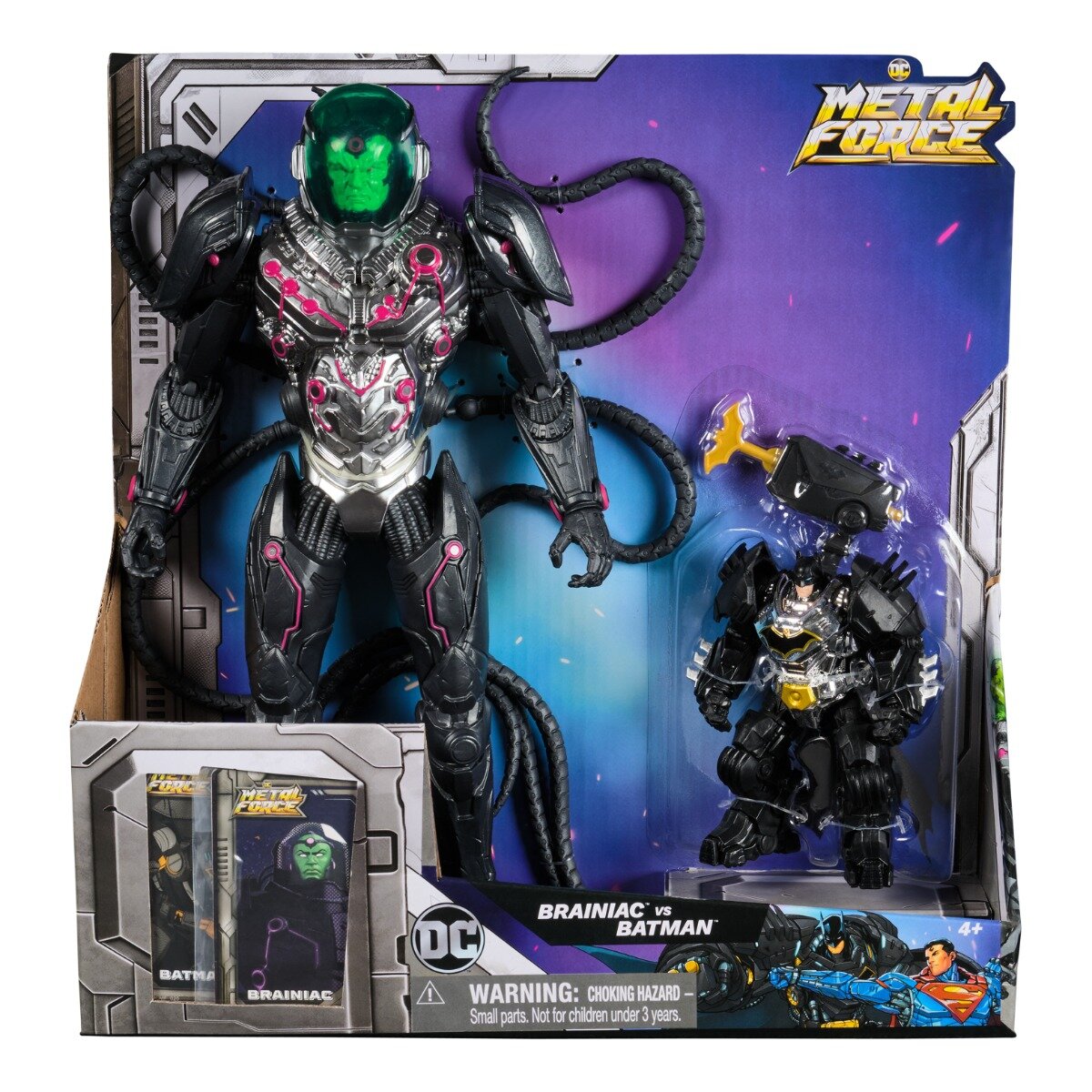 DC Universe Set 2 figurine Metal Force Brainiac Vs Batman 6072737