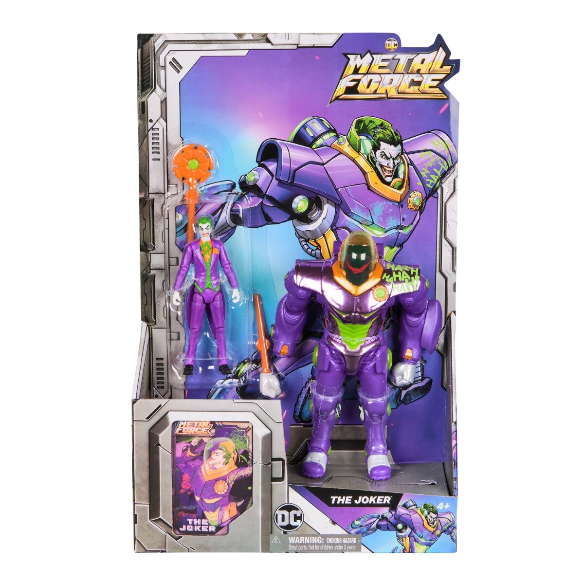 DC Universe Set figurina cu armura DC Comics Metal Force The Joker 15 cm 20148493