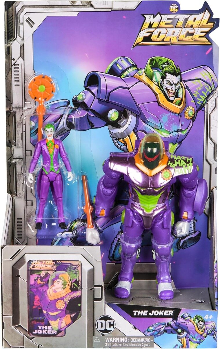 DC Universe Set figurina cu armura The Joker Metal Force 15 cm 6071724