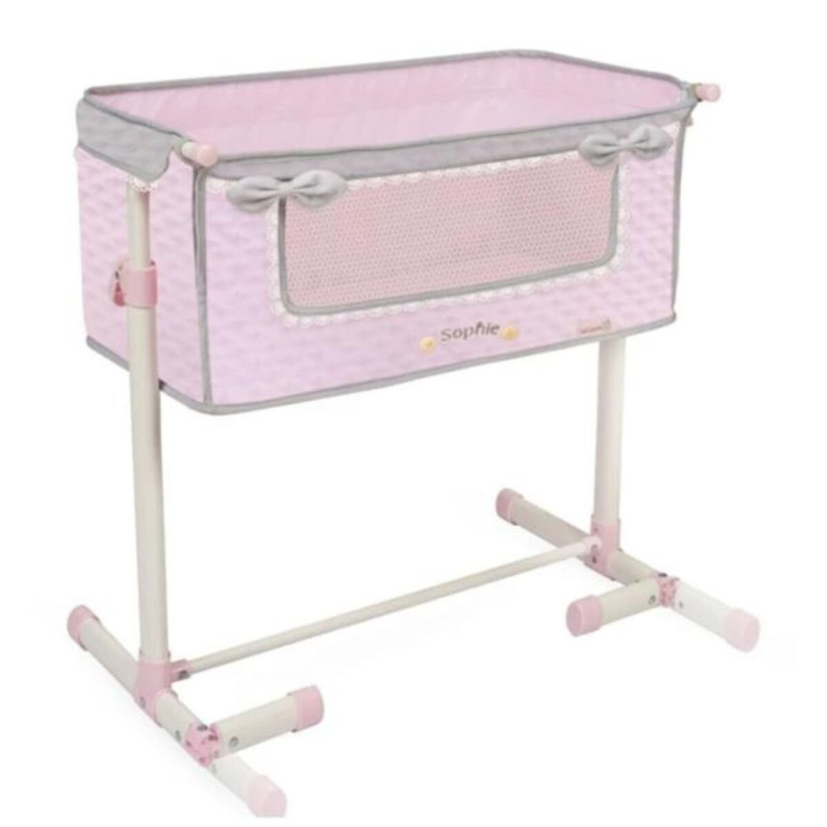 DeCuevas Patut co-sleeper pentru papusi reglabil pe inaltime Sophie Roz