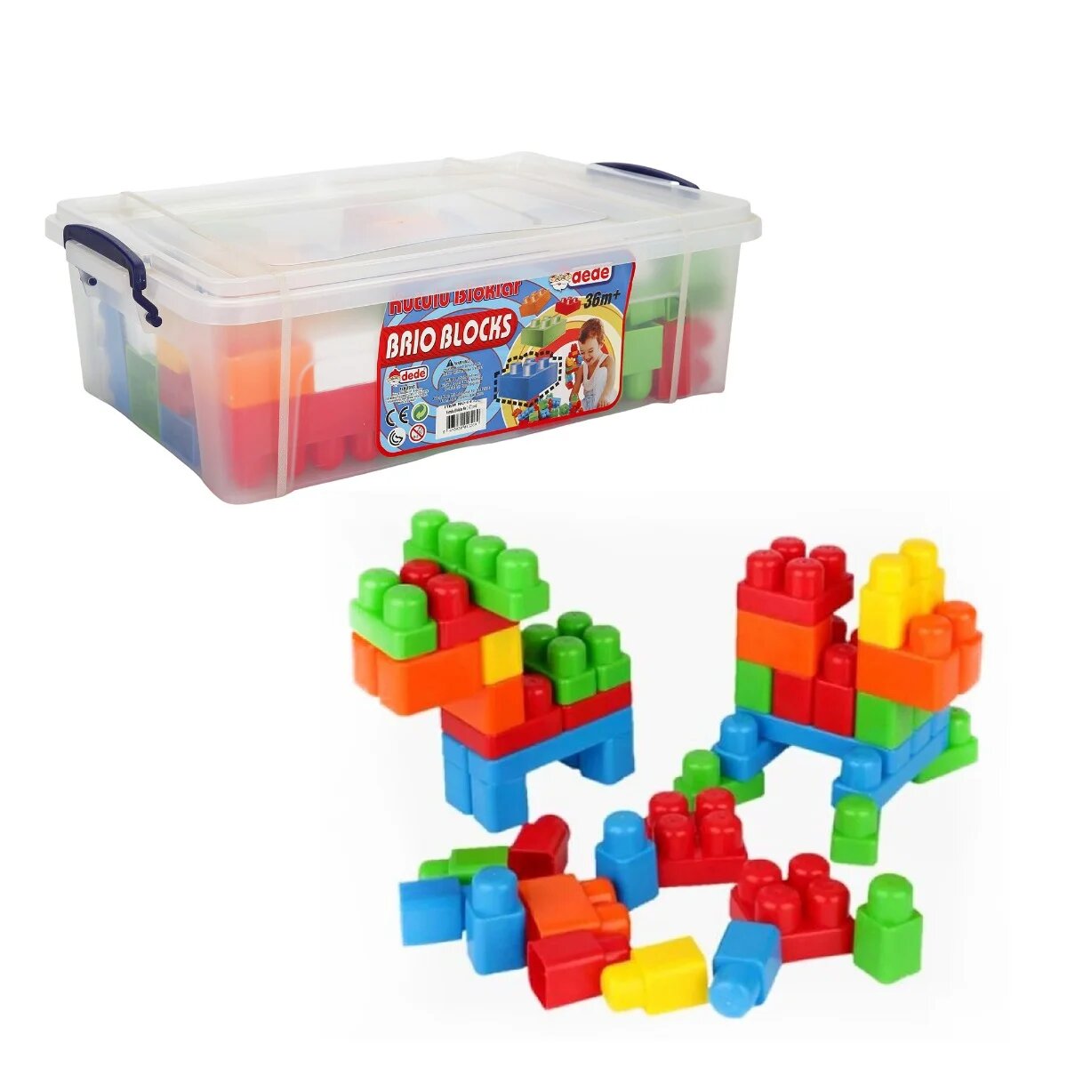 DEDE Set de constructie Brio Blocks 72 piese
